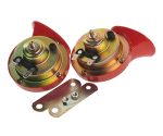 Сигнал звуковой GTR-99 RED электрический 85мм "улитка" 410/510Hz 110dB (2шт) 12V GMP /1/40 HIT
