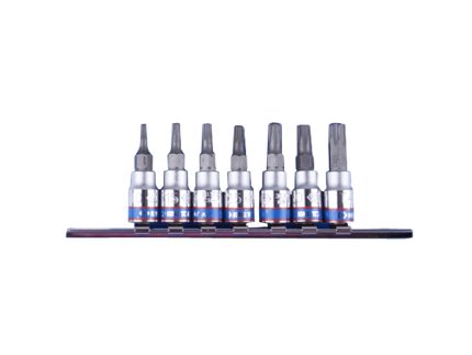 Набор торцевых насадок KING TONY 2107PR  L=130 мм (T10-T40) 1/4"