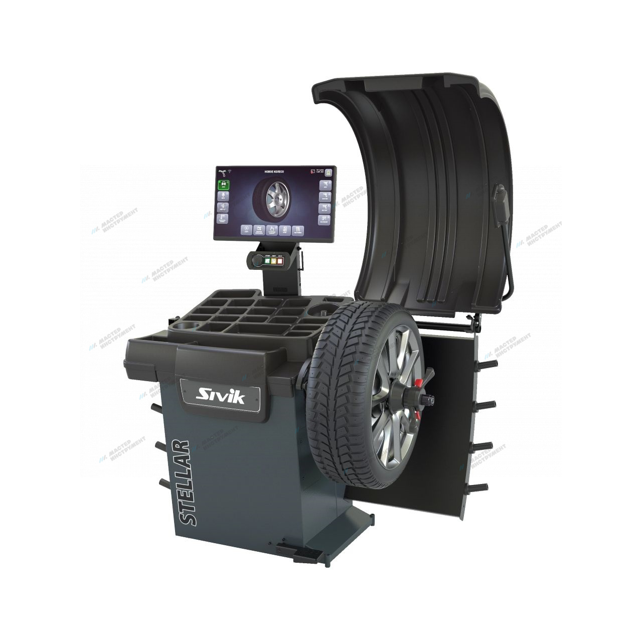 17600dgu9li2d8bbruz6qqjlhz6vm7pd Станок для балансировки колес автомототранспортных средств STELLAR, серый — изображение 1