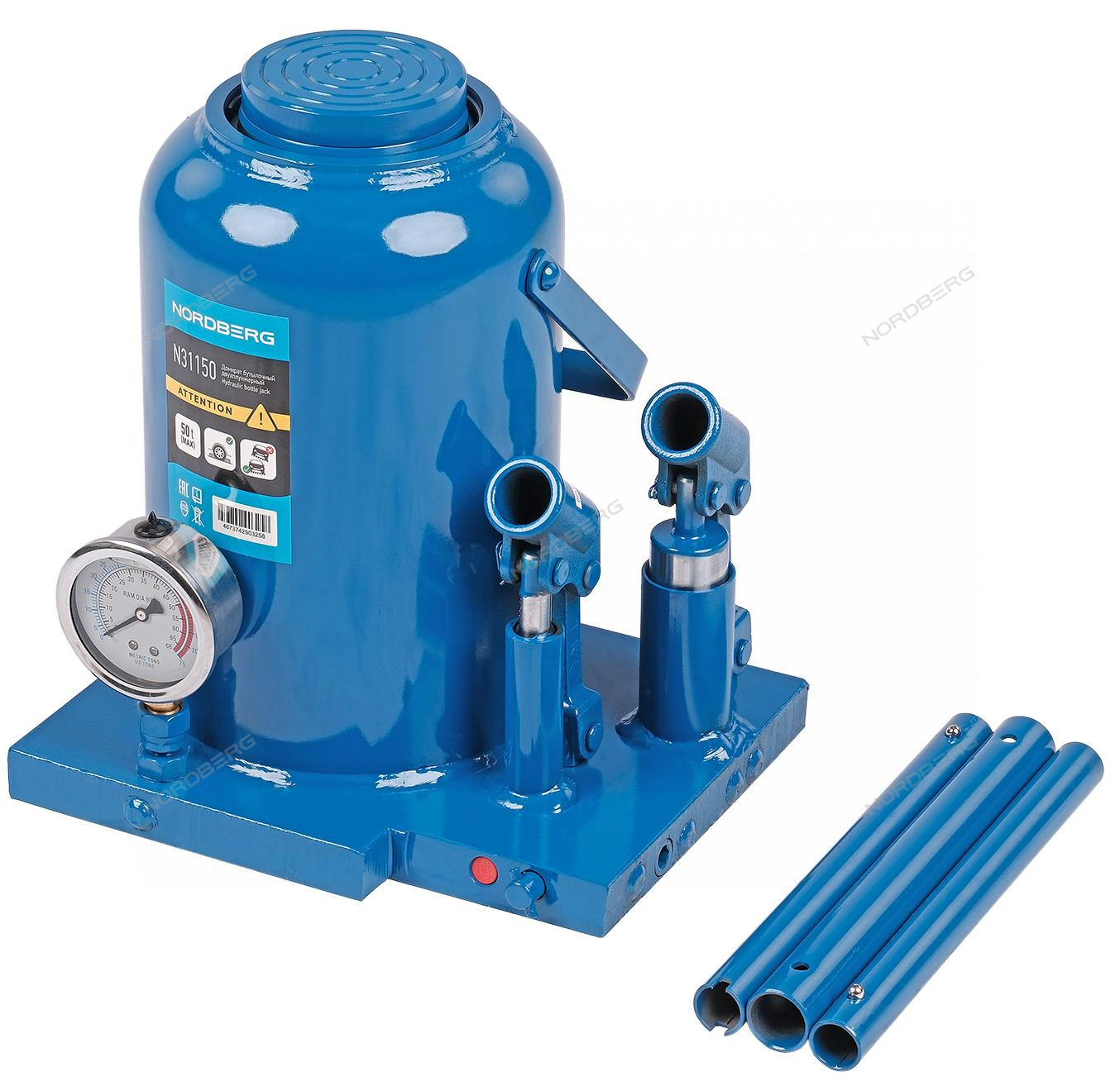 1bh5gll95x06c6vlollvcdsry3l1lrz2 Домкрат бутылочный двухплунжерный, 50 т NORDBERG N31150 — изображение 1