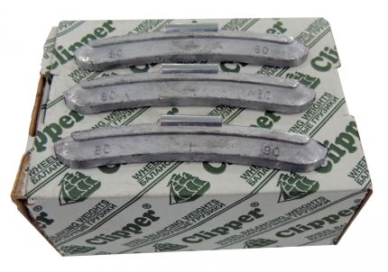 Грузики балансировочные для стальных дисков 80 г, 25 шт. CLIPPER 0280