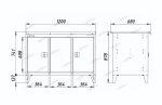 Верстак слесарный трехтумбовый, 2 серые створки OPTIMAL NW302 7012/7015 — изображение 8