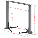 Подъемник электрогидравлический 5.5т 110-1800мм 2-х стоечный 380В верх. синхрон.(механ. с 1 кол) GTE — изображение 3