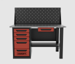 Верстак однотумбовый 5 ящиков с экраном и ящиком, красный 1400*700 Garopt, GT1400STY1Y5PP.red — изображение 2