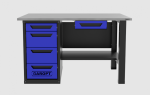 Верстак с ящиком однотумбовый 4 ящика, синий 1400*700 Garopt, GT1400STY1Y4.blue — изображение 2