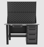 Верстак однотумбовый 4 ящика с двумя экранами и ящиком, серый 1400*700 Garopt, GT1400STY1Y4PP2.grey — изображение 2