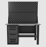 Верстак однотумбовый 4 ящика с двумя экранами, серый 1400*700 Garopt, GT1400STY4PP2.grey — изображение 2