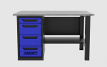 Верстак однотумбовый 4 ящика синий 1400*700 Garopt, GT1400STY4.blue — изображение 2
