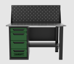 Верстак однотумбовый 4 ящика с экраном зеленый 1400*700 Garopt, GT1400STY4PP.green — изображение 2