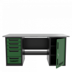 Верстак двухтумбовый дверь/5 ящиков, зеленый 1800*700 Garopt, GT1800DY5.green — изображение 2