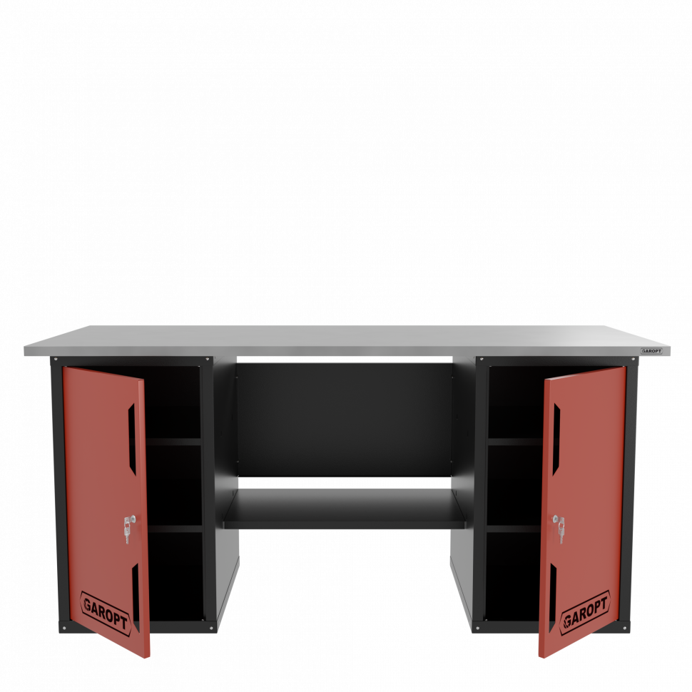 38408.970 Верстак двухтумбовый, красный 1800*700 Garopt, GT1800DD.red — изображение 1