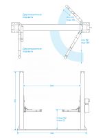 Подъемник двухстоечный 4 т, верхняя синхронизация, 380 В NORDBERG N4121H-4T_380 — изображение 3