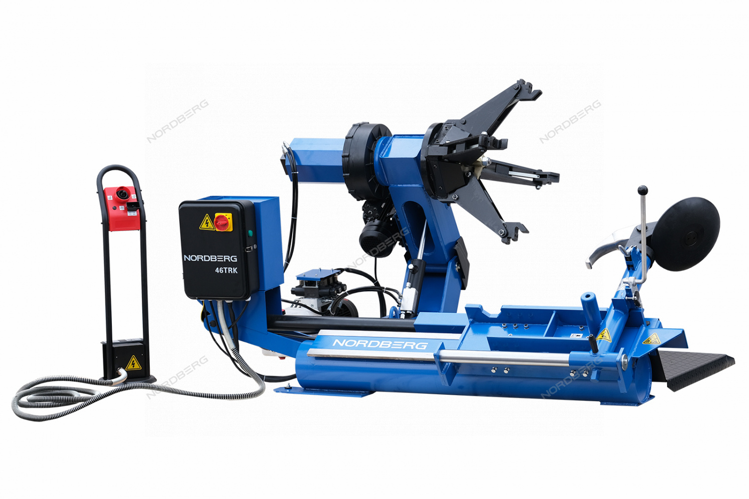 5s89ylief3im3r21trg7h2x1v7l51rrn Станок шиномонтажный 380V для грузовых машин, зажимы 14-26", синий NORDBERG 46TRK(B) — изображение 1