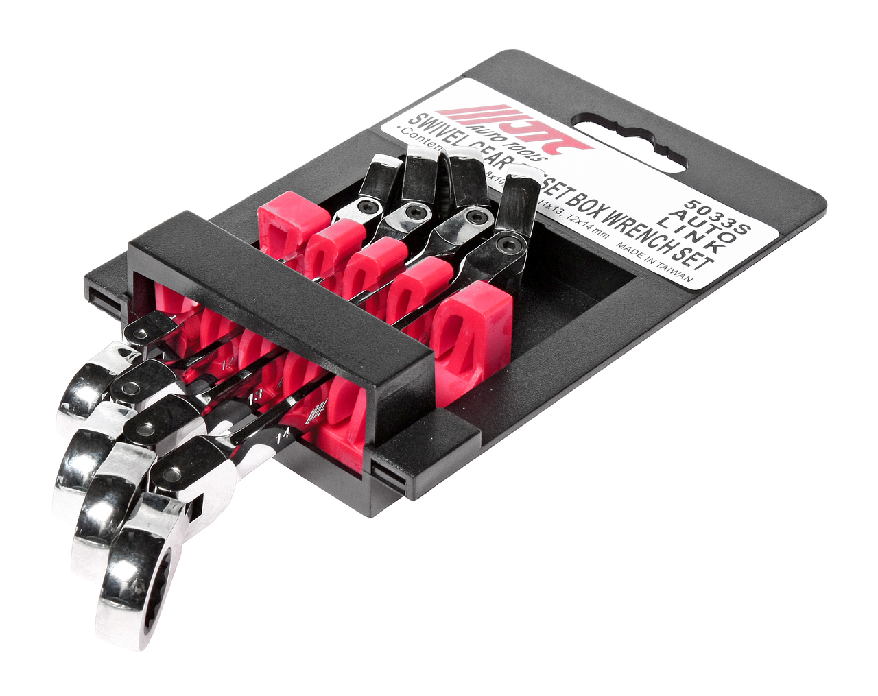 700737-jvpcoj Набор ключей трещоточных 8-14мм накидных шарнирных 4 предметаJTC — изображение 1