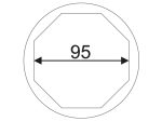 Головка для гайки ступицы колеса переднего 1" 95мм 8-ми гранная (SCANIA) JTC — изображение 4