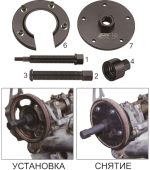 Набор инструментов для демонтажа шкива привода насоса водяного (FORD,MAZDA 2.5/3.0) JTC — изображение 4