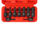 Набор бит-головок 3/8" HEX H3-14ммх52мм ударных 9 предметов в кейсе JTC — изображение 2