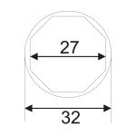 Головка для датчика КПП 1/2"х27мм 8-ми гранная JTC — изображение 3