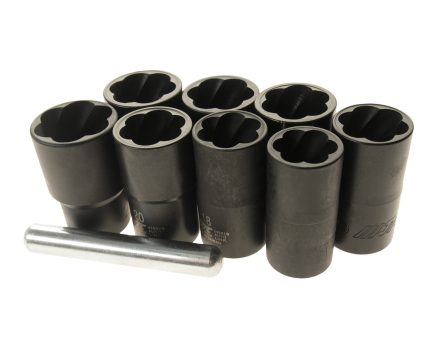 Набор головок для поврежденных болтов 1/2" 17-24мм 9 предметов JTC
