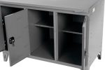 Верстак слесарный трехтумбовый, 3 серые створки OPTIMAL NW303 7012/7015 — изображение 3