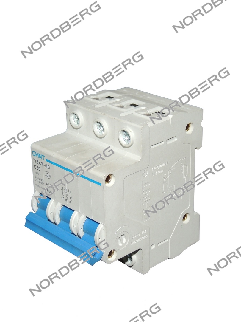80jnyiqcomexyd5ed3tgssre833lbp92 NORDBERG ЗАПЧАСТЬ ВЫКЛЮЧАТЕЛЬ DZ47-60/3P(C40A) электронагревателя для ОСК — изображение 1