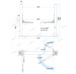 Подъемник двухстоечный 4 т с нижней синхронизацией, H=2,8 м, 380 В, синий STX STX40TT_380 — изображение 5