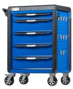 Тележка инструментальная, 5 выдвижных ящиков, с системой защиты от опрокидывания, синяя NORDBERG T5P(B) — изображение 2