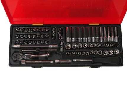 Набор головок 1/4" комбинированный 73 предмета в кейсе JTC