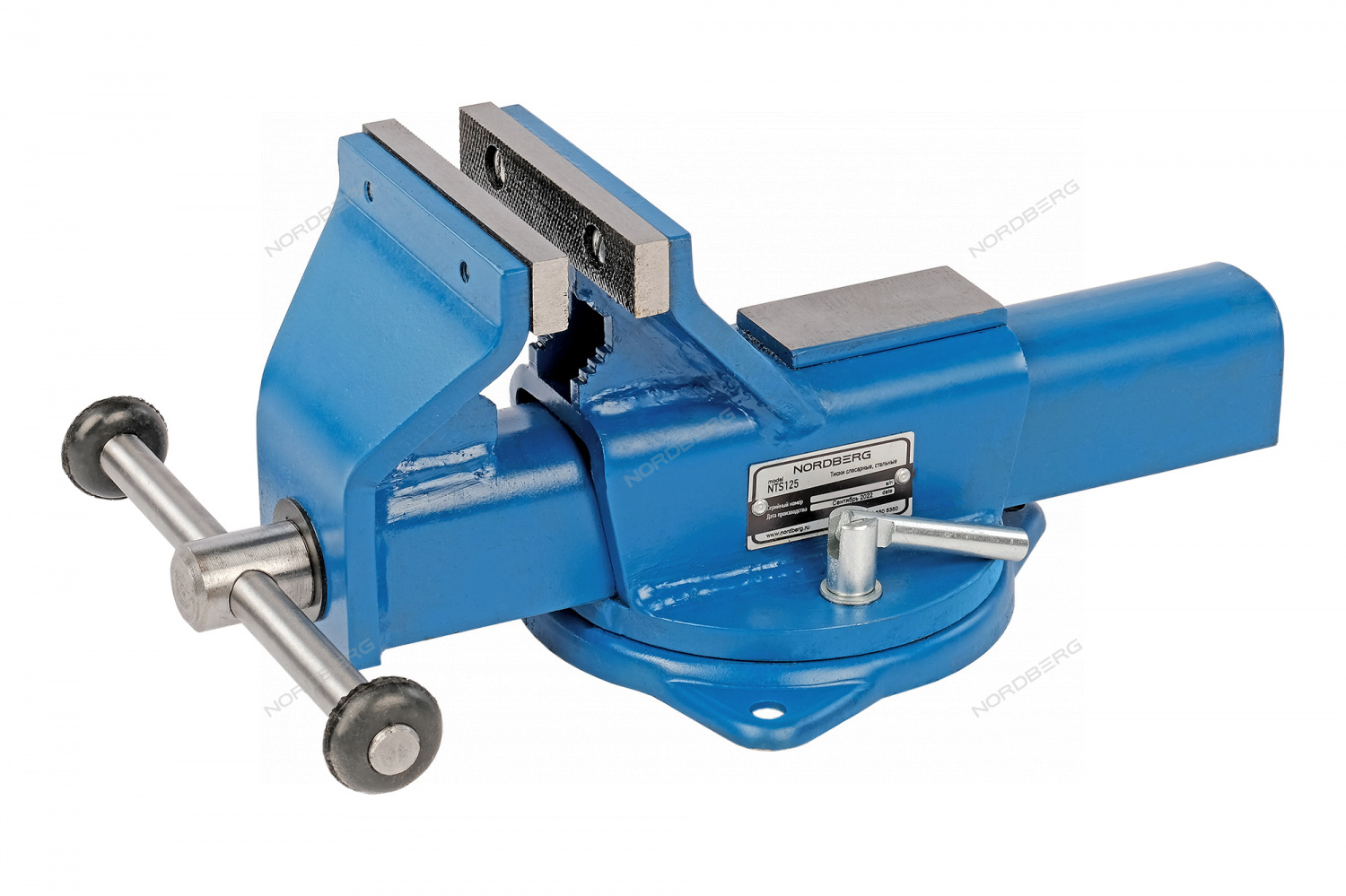 auvw6d08mwryriravfgsf38c60v2k7eq Тиски слесарные стальные NORDBERG NTS125 — изображение 1