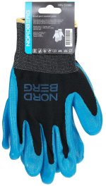 Перчатки маслобензостойкие, черная основа/ синее покрытие NORDBERG NPG1508BB — изображение 2