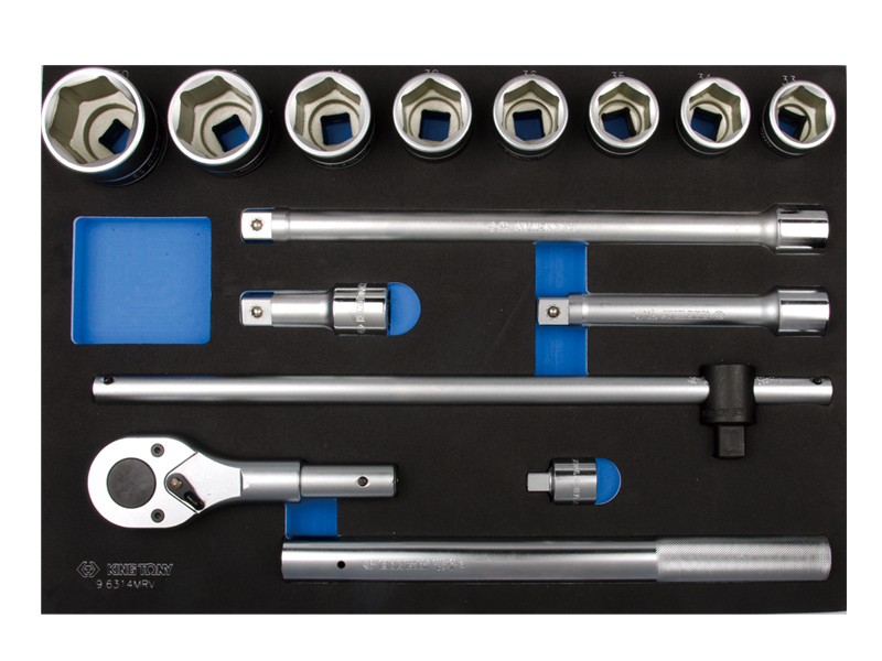 b8dffmsbkkkzo4ceismvql6qjpjflnrf Набор торцевых головок 3/4 с принадлежностями,14 предметов king tony 9-6314mrv — изображение 1