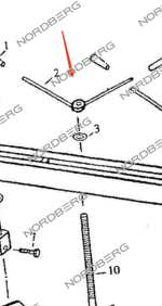 Запчасть барашек крепления крюка 2 для N3005 NORDBERG N3005#GR-HAN2 — изображение 3