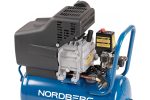 Компрессор поршневой, 220 В, ресивер 24 л, 240 л/мин NORDBERG NCE25/241 — изображение 5