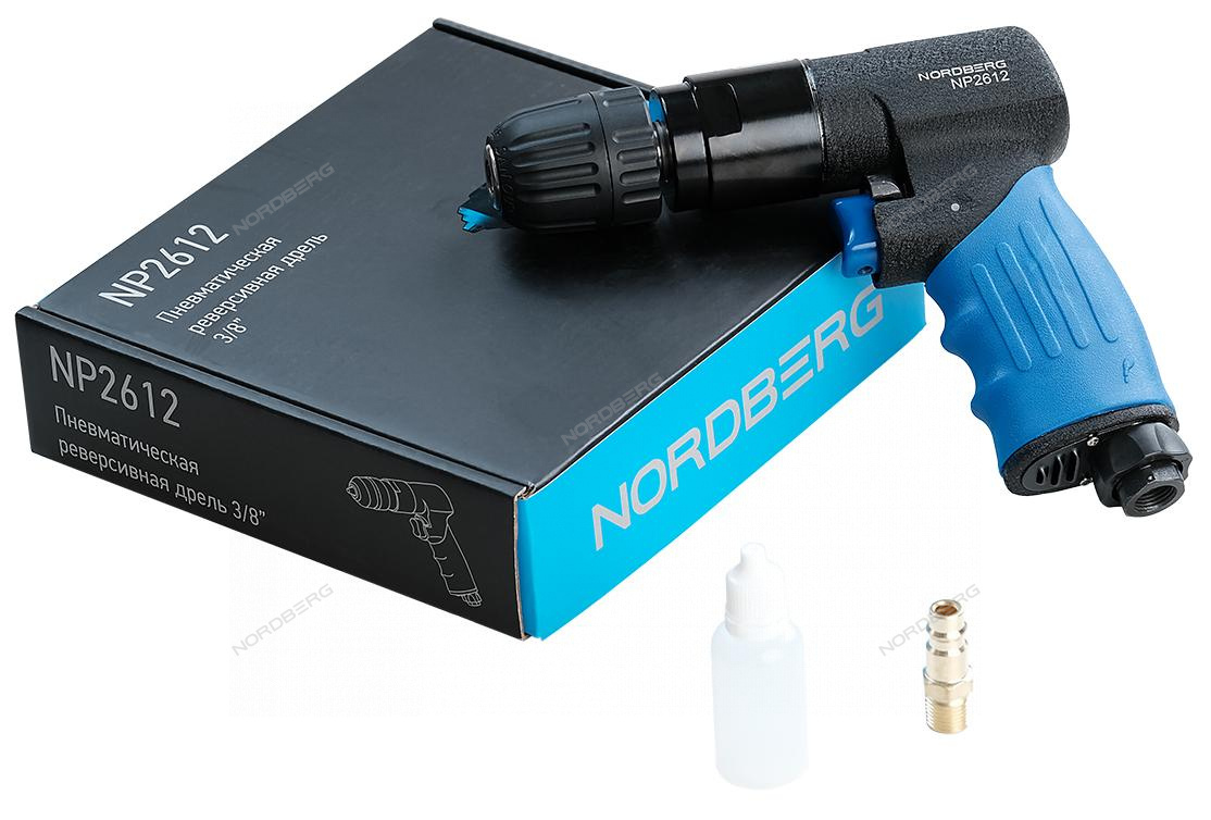 cux8h0di49sscy2fxws5cryxfodbnsos Пневмодрель диам. сверла до 10мм, реверсивная NORDBERG NP2612 — изображение 1