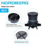 Ведро для мойки на колесах NORDBERG BU1 — изображение 4