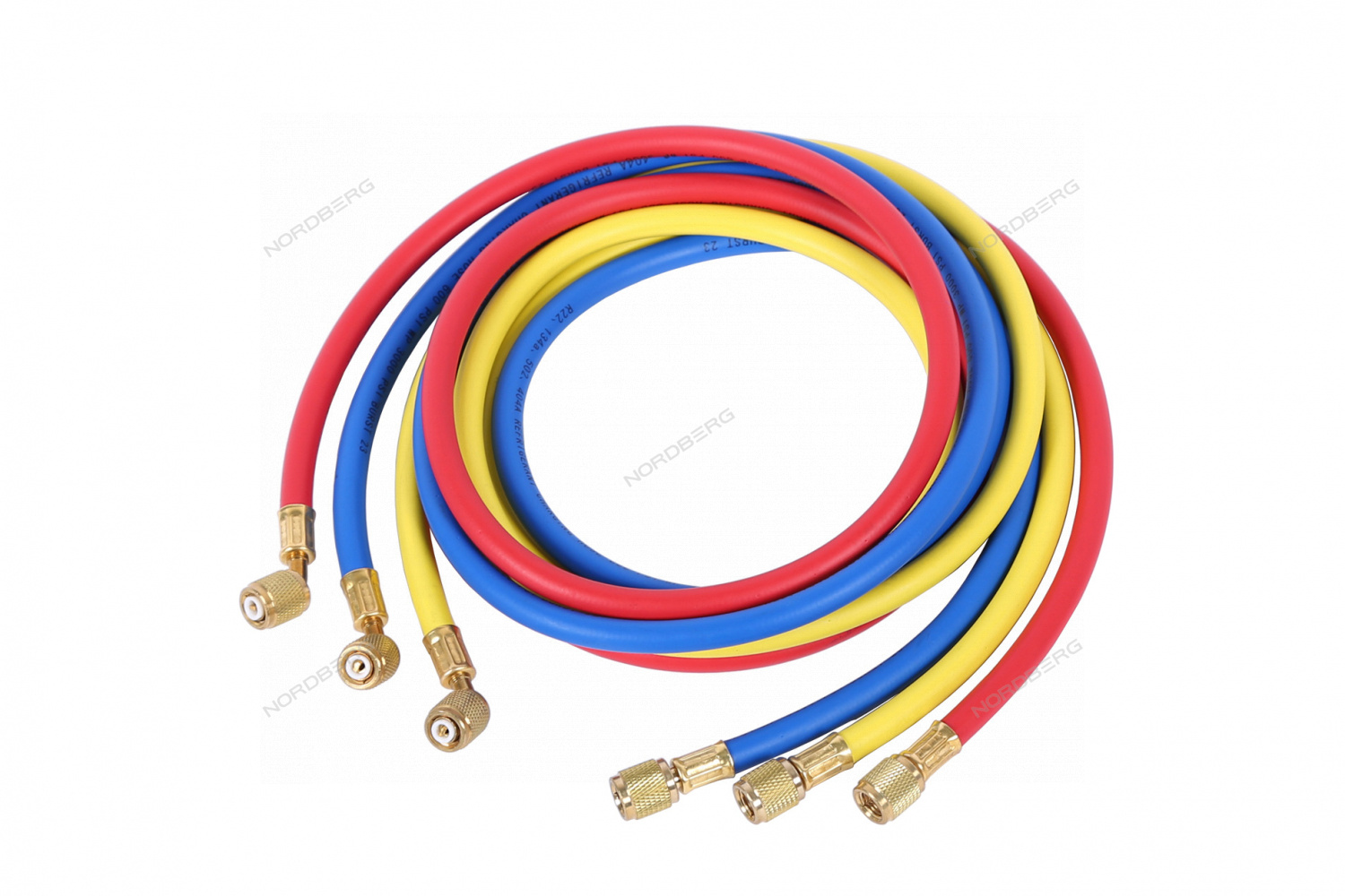 dvj224p3cjjerahe8wtxhyelm82c8ntj Шланг заправочный для фреона 1,8 м (комплект 3 шт.) NORDBERG NFH180 — изображение 1