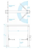 Подъемник двухстоечный 5 т, верхняя синхронизация, 380 В, серый NORDBERG N4122H1M-5G_380 — изображение 3