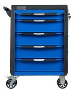 Тележка инструментальная, 5 выдвижных ящиков, с системой защиты от опрокидывания, синяя NORDBERG T5P(B) — изображение 3