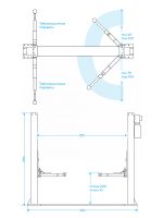 Подъемник двухстоечный 4,5 т, 380 В, синий NORDBERG N4125-4,5B — изображение 3