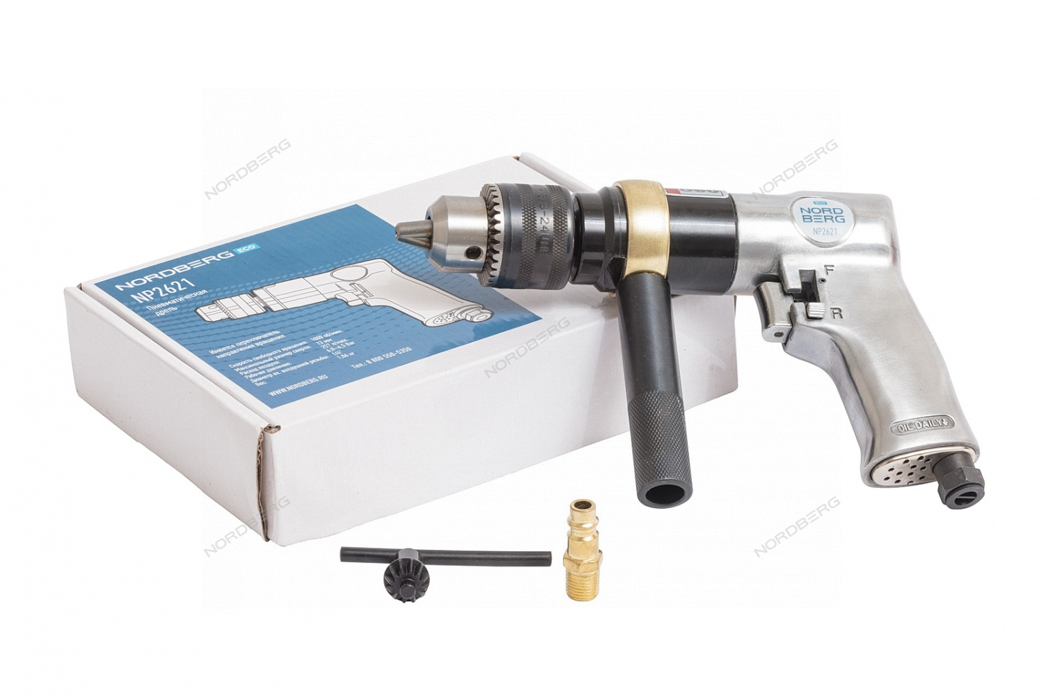 hf6sizf2yq6eyd0vy7r7vov50crr5x5y Пневмодрель диам. сверла до 13мм NORDBERG NP2621 — изображение 1
