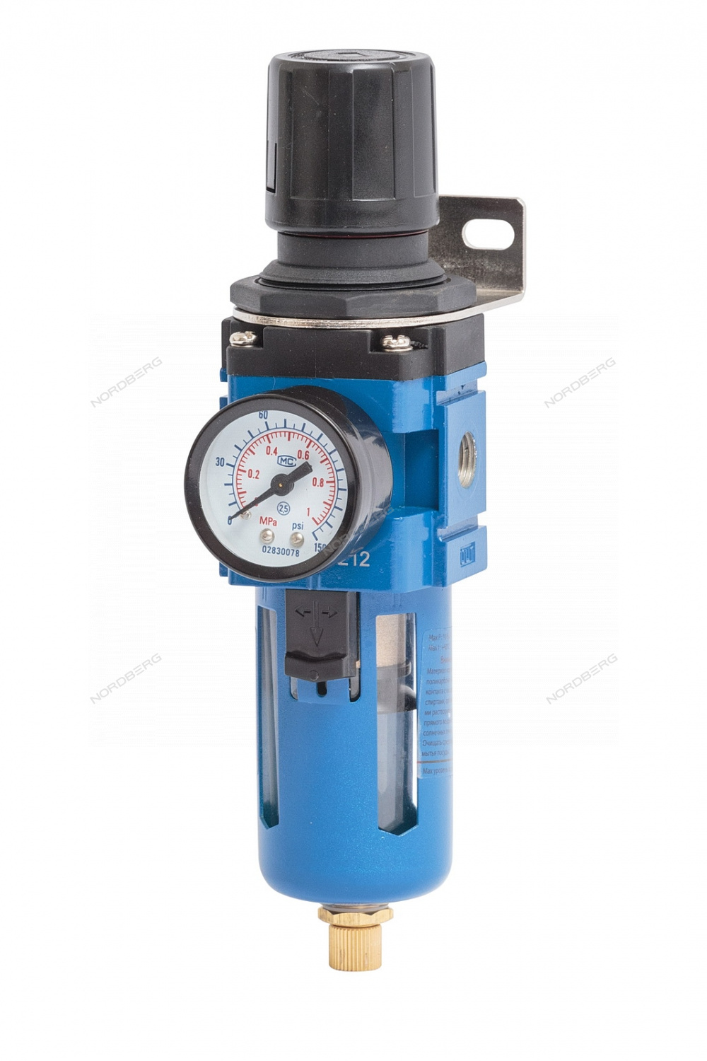 iheekmkf8pa2youdr710ewmabe1nrjew Воздушный фильтр с редуктором 1/4" NORDBERG NP8212 — изображение 1