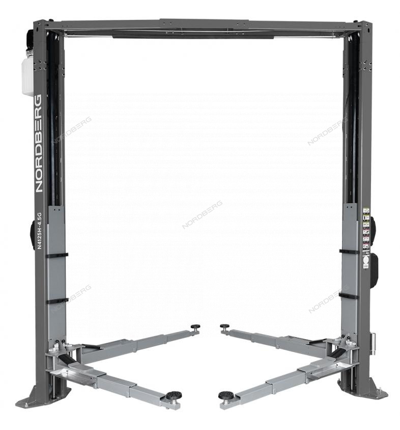 je7klf9pgr9vdwgpac2vkdol9v8xf9tx Подъемник двухстоечный 4,5 т, верхняя синхронизация, 380 В, серый NORDBERG N4125H-4,5G — изображение 1