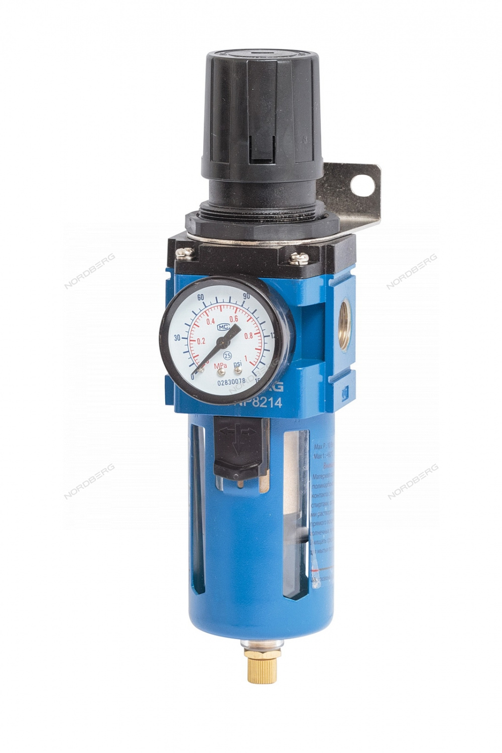 kvovisik70x9h5fphtm4a5onb3wov5sn Воздушный фильтр с редуктором 1/2" NORDBERG NP8214 — изображение 1