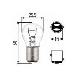 Автолампа P21/5W (BAY15d) 12V OSRAM /10/50/200 HIT