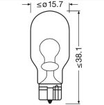Автолампа W16W (W2.1*9.5d) 12V OSRAM /10/50 HIT — изображение 5