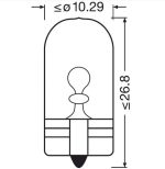 Автолампа W5W (W2.1*9.5d) 12V OSRAM /10/50 HIT — изображение 5