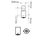 Автолампа T4W (BA9s) 12V PHILIPS /10/200 HIT — изображение 3