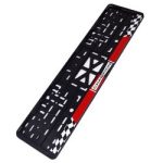 Рамка для номерного знака AB-008(C) (112/2-STD-ЧЕМ-ч) BLACK с защелкой и надписью "CHAMPION" /1/30