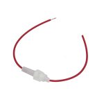 Держатель предохранителя стеклянного  FHC-1061 WHITE (пластик) с красным проводом  TX /10/100 HIT — изображение 2