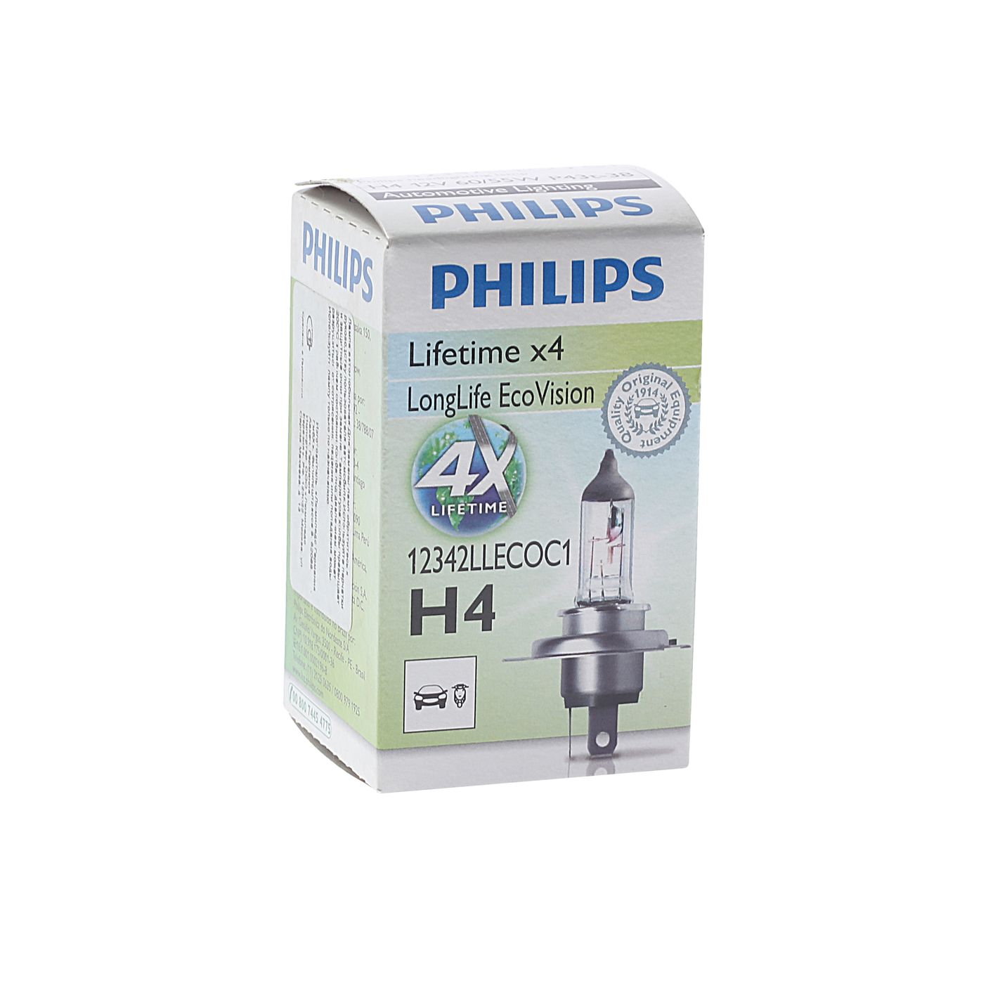 m0001016422_2.resize1 Автолампа H4 (60/55) P43t-38 LongLife EcoVision 12V PHILIPS /1/10 — изображение 1
